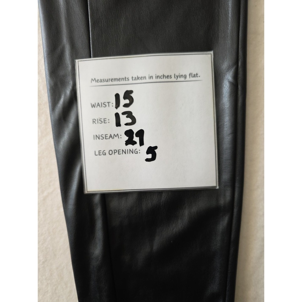 GUESS Corset Faux-Leather Leggings Black Size Large - Picture 11 of 11